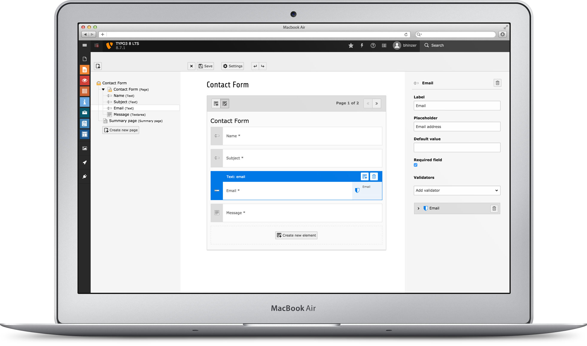 TYPO3 8 LTS - Formular Framework TYPO3 8 LTS - Formular Framework