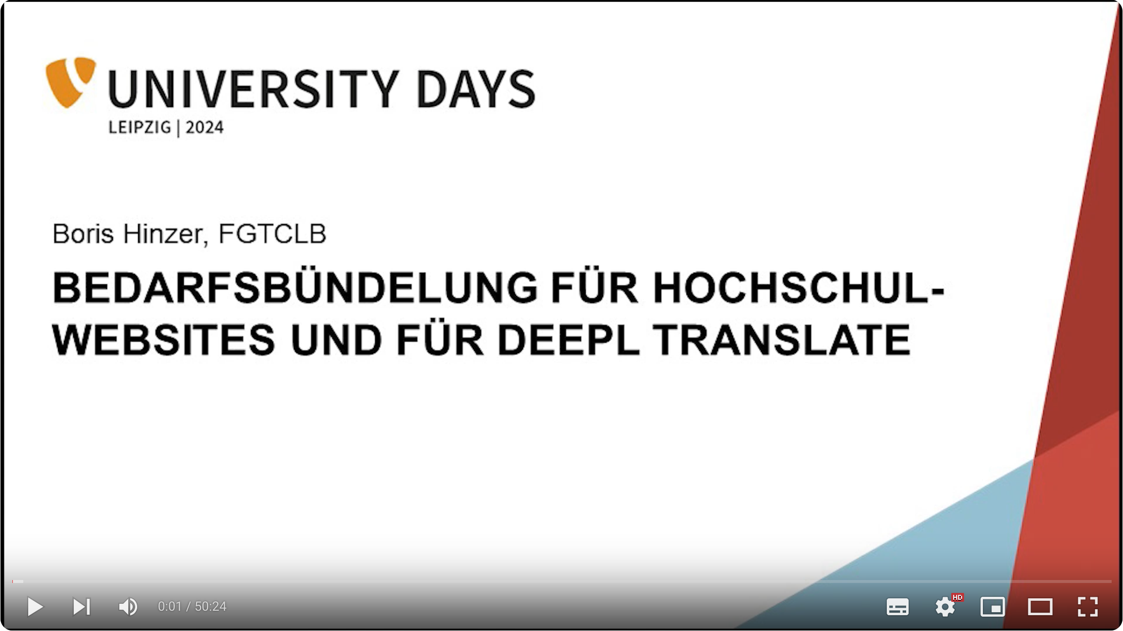 Link zu: Video auf YouTube "Bedarfsbündelung für Hochschul-Websites & DeepL Translate" Link zu: Video auf YouTube "Bedarfsbündelung für Hochschul-Websites & DeepL Translate"