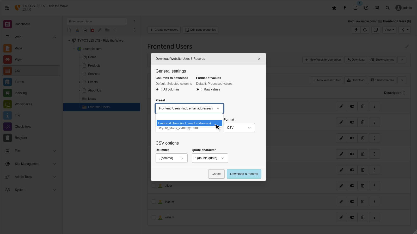 Download presets Download presets