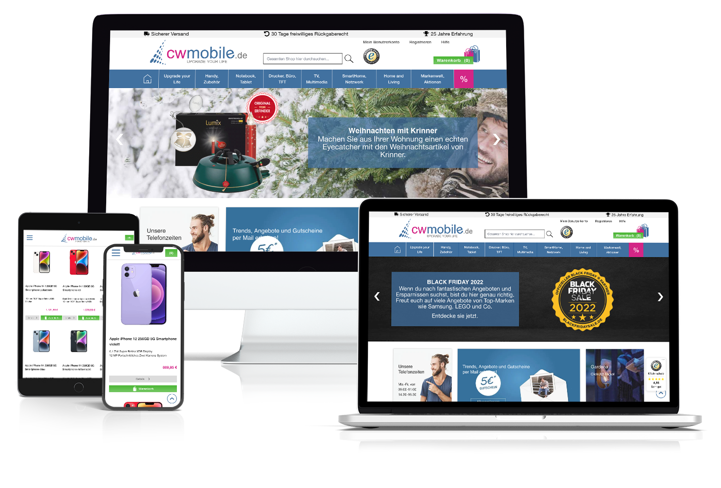 CW-Mobile - Magento 2.4 Shop mit TYPO3 Integration CW-Mobile - Magento 2.4 Shop mit TYPO3 Integration