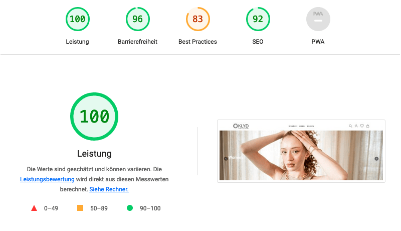 Google Pagespeed 100/100 on Desktop: Klyd Magento Shop Google Pagespeed 100/100 on Desktop: Klyd Magento Shop