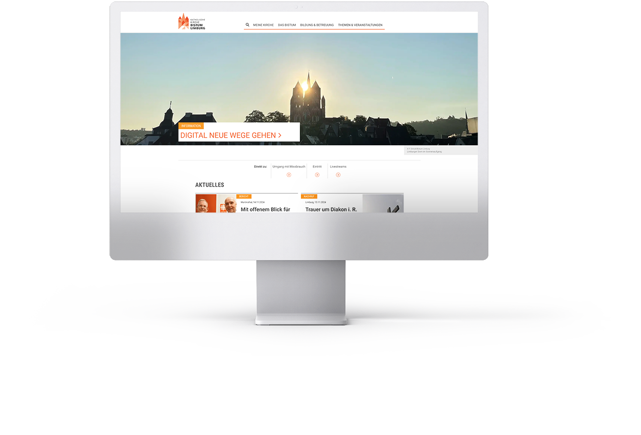 Bistum Limburg TYPO3 Website - iMac Bistum Limburg TYPO3 Website - iMac